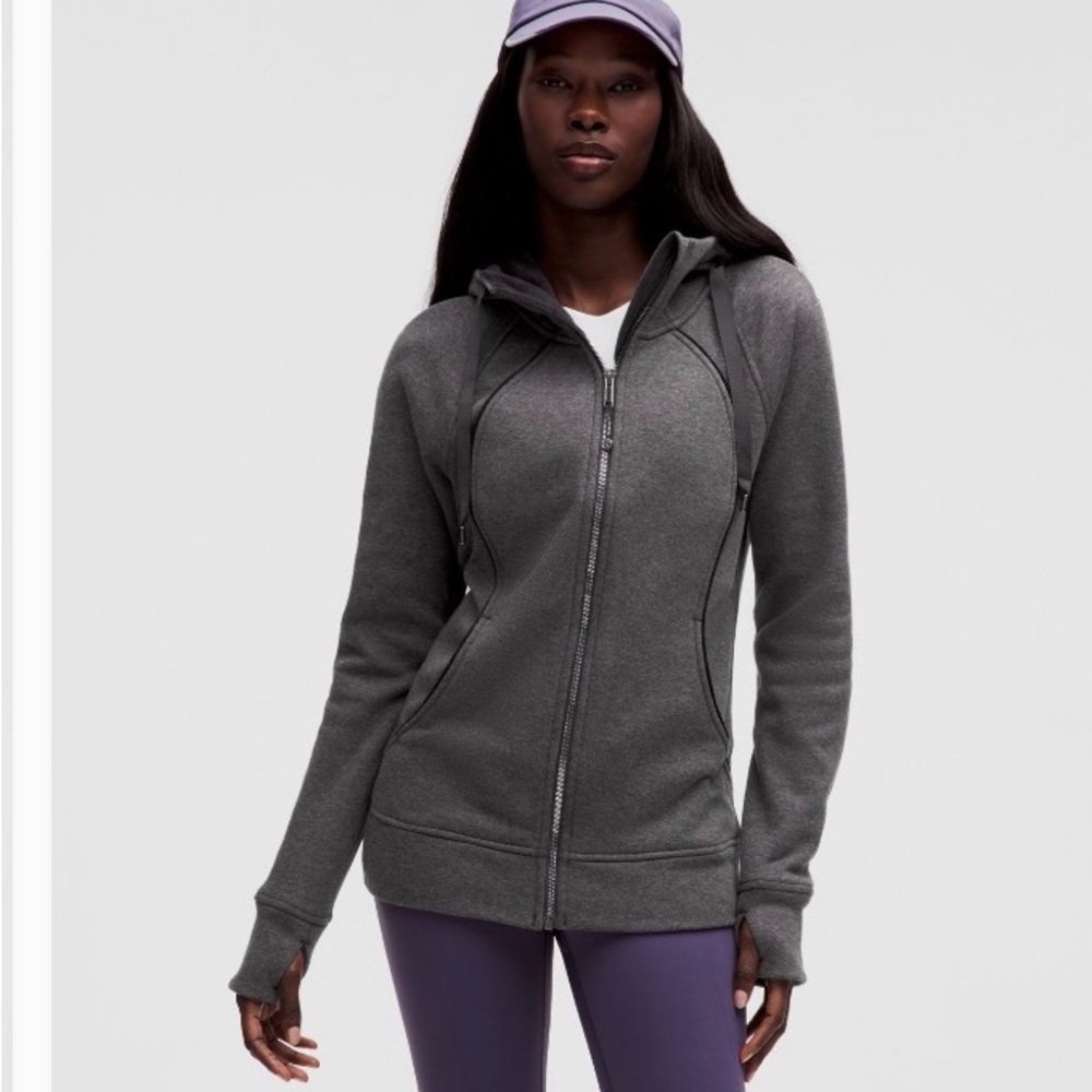 Lululemon Athletica Charcoal Zip-Up Hoodie Plush